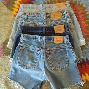 All included 4 pair vintage Levi's cutoffs